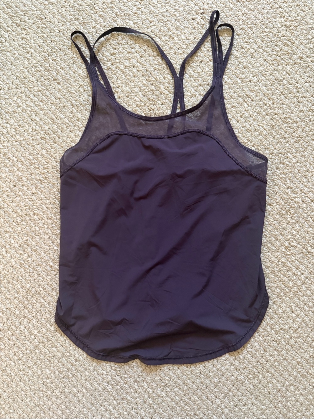 lululemon athletica Black Mesh-Strap Tank Top